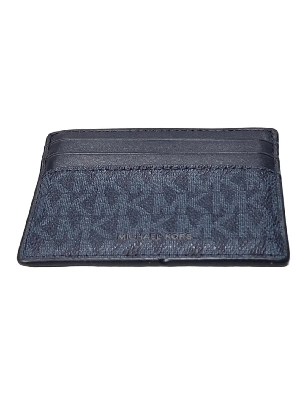 MICHAEL KORS MENS COPPER CARD CASE WALLET MK ADMIRAL PALE BLUE